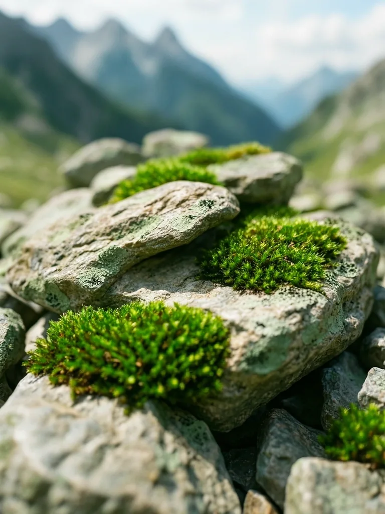 Struktur von Stein und Moos